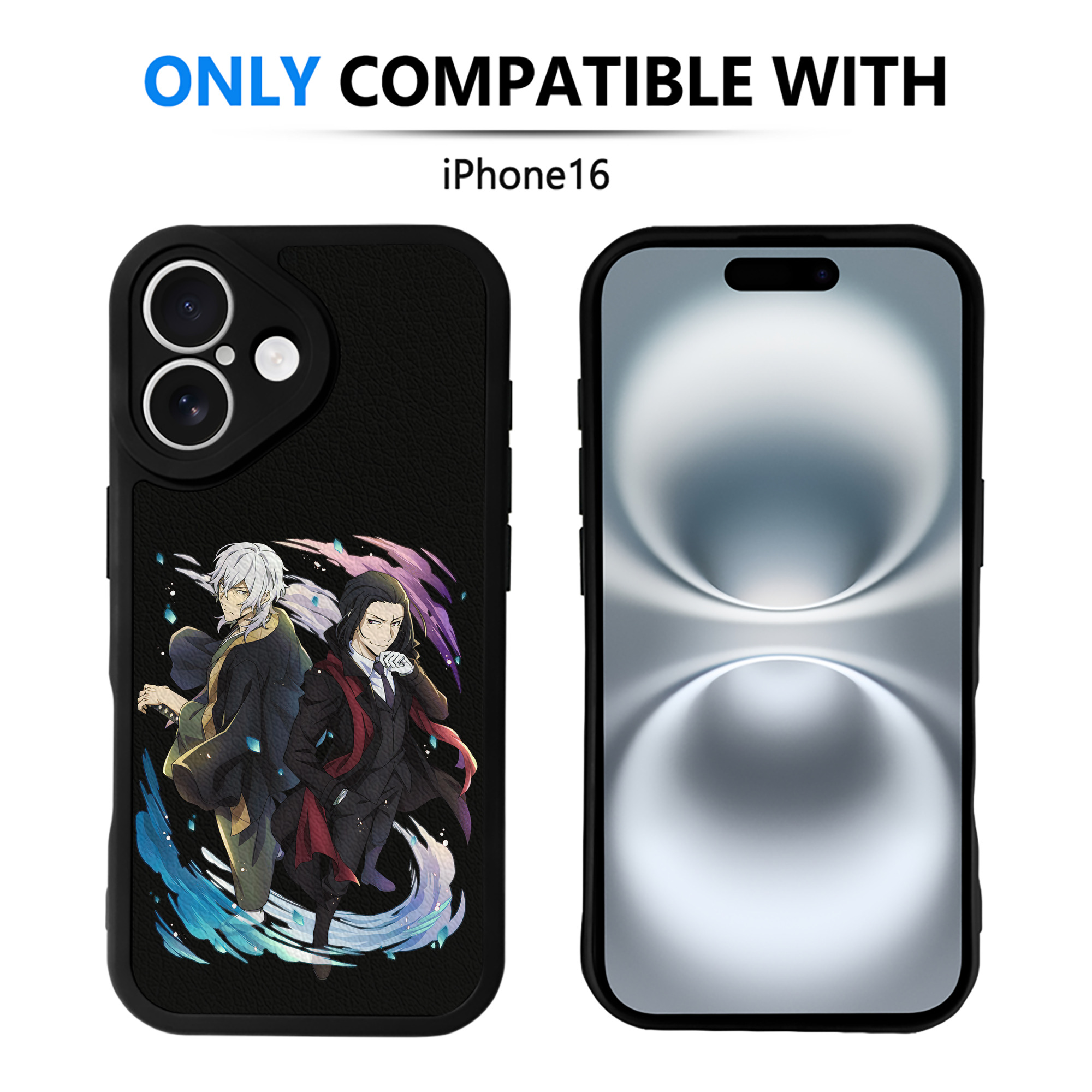 （画像用） 文豪ストレイドッグス Bungo Stray Dogs 【iPhone 16シリーズ対応】シリコンスマホケース（レザー調） 材質：シリコン